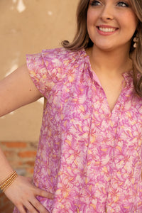 Lilac Blooms Floral Top