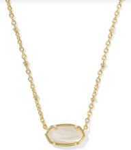 Load image into Gallery viewer, Kendra Scott Tiger Striped Elisa Short Pendant Necklace - Natural Mother of Pearl