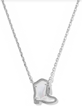 Load image into Gallery viewer, Kendra Scott Drill Team Boot Pendant Necklace - Silver