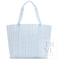 TRVL Design - Jumbo Tote XL - Ribbon Floral Blue