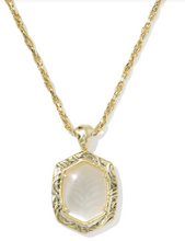 Load image into Gallery viewer, Kendra Scott Tiger Striped Daphne Small Long Pendant Necklace - Mother of Pearl