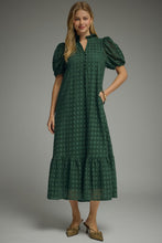 Load image into Gallery viewer, The Betsy Eyelet Midi Dress - Hunter Green