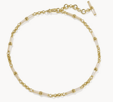 Load image into Gallery viewer, Kendra Scott Bree Gold Beaded Link and Chain Necklace - Ivory Mother-of-Pearl
