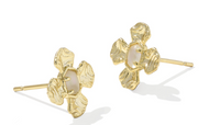 Kendra Scott Leanne Stud Earrings Gold Natural Mother of Pearl
