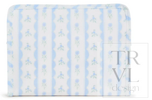 Load image into Gallery viewer, TRVL Design - Roadie Medium Zip Pouch - Ribbon Floral Blue