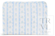 TRVL Design - Roadie Medium Zip Pouch - Ribbon Floral Blue