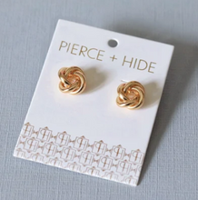 Load image into Gallery viewer, Pierce + Hide Gold Love Knots