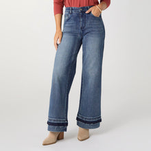 Load image into Gallery viewer, EverStretch Wide Leg Denim with Dual Wash Bottom