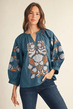Load image into Gallery viewer, Charlie Baroque Top - Teal