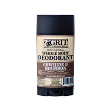 Load image into Gallery viewer, Grit Soap Supply - Whole Body Deodorant - Cowhide &amp; Bourbon
