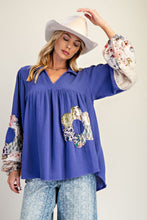 Load image into Gallery viewer, Patch Gauze Tunic - Royal Blue