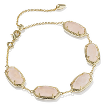 Load image into Gallery viewer, Kendra Scott Elaina Gold Link and Chain Bracelet - Rose Quartz