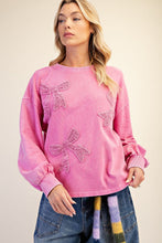 Load image into Gallery viewer, Bow Patches Front Pullover - Pink