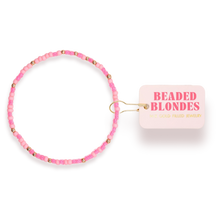 Load image into Gallery viewer, Beaded Blondes: Hot Pink Sprinkle Bracelet - Standard 6.75"