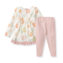 Load image into Gallery viewer, Burt's Bees Floral Easter Eggs Tunic &amp; Pants Set