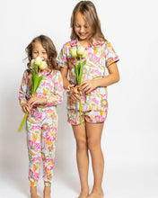 Load image into Gallery viewer, Girl's Summer Bouquet Sleep Shorts Set