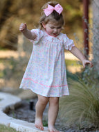 Girl's Smocked Cross Embroidery Dress