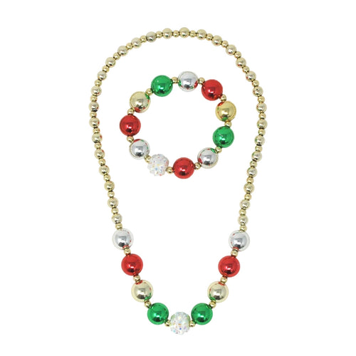 Festive Bauble Necklace & Bracelet Set