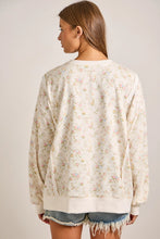 Load image into Gallery viewer, Soft Floral Sweatshirt - Ivory