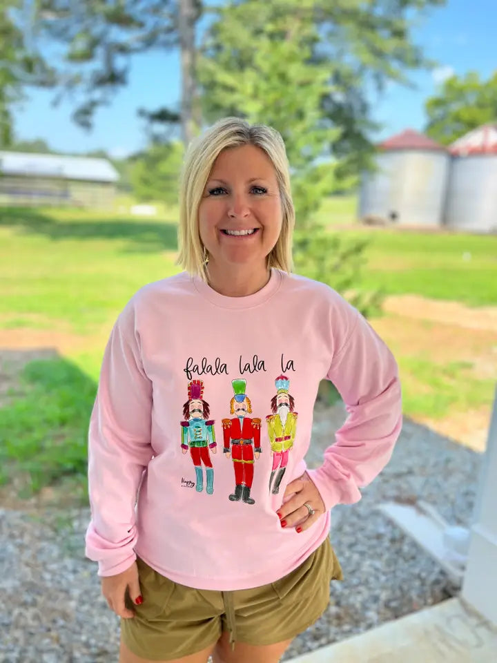 Nutcracker Graphic Sweatshirt - Light Pink