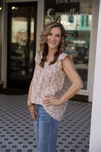 Sandy Sleeveless Ruffle Top