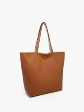 Load image into Gallery viewer, Wren Two-Tone Reversible Tote - Tan/Sand