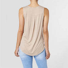 Load image into Gallery viewer, Erin Pleat Back Tank - Tan