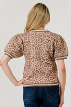 Load image into Gallery viewer, Valerie Cheetah Top - Brown Trim