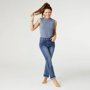Everstretch Straight Jeans - Medium Denim