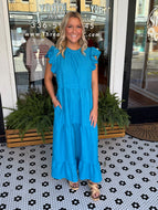 Betsy Midi Dress - Blue