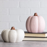 Pastel Knit Pumpkin Decor
