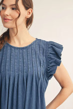 Load image into Gallery viewer, Country Summer Pleated Dress - Denim