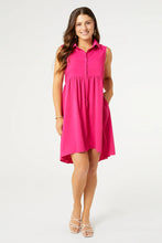 Load image into Gallery viewer, Georgina Sleeveless Collar Dress - Bright Rose