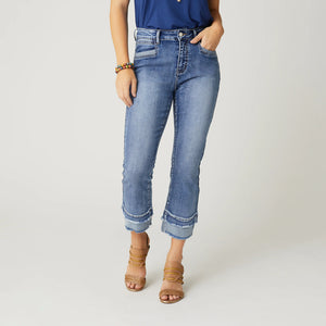 Everstretch Boyfriend Capri Jeans - Medium Denim