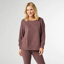 Load image into Gallery viewer, Weekend Brushed Side Zip Pullover - Wine