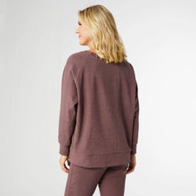Load image into Gallery viewer, Weekend Brushed Side Zip Pullover - Wine