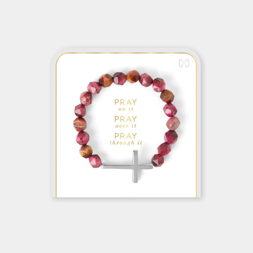 Pray On It Bracelet - Pink