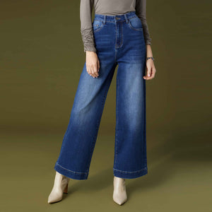 EverStretch High Rise Wide Leg Jeans - Dark Denim