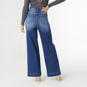 EverStretch High Rise Wide Leg Jeans - Dark Denim