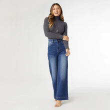 Load image into Gallery viewer, EverStretch High Rise Wide Leg Jeans - Dark Denim