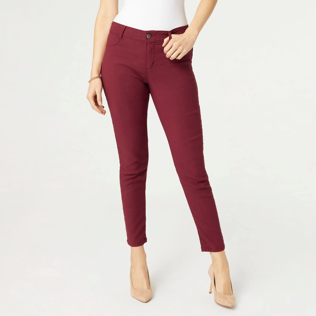 Cloud 9 Skinny Pant - Burgundy