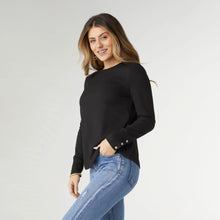 Load image into Gallery viewer, Alexis Super Soft Top w/ Snap Cuff - Black