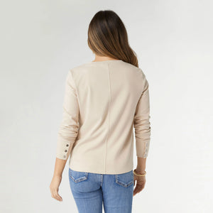 Alexis Super Soft Top w/ Snap Cuff - Sand