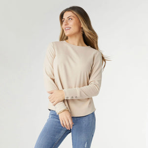 Alexis Super Soft Top w/ Snap Cuff - Sand