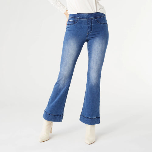 OMG Pull-On Flare Jeans - Medium Denim