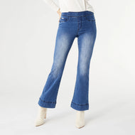 OMG Pull-On Flare Jeans - Medium Denim