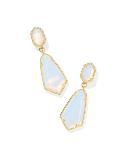 Kendra Scott Hallie Gold Convertible Drop Earrings in Opalite Illusion