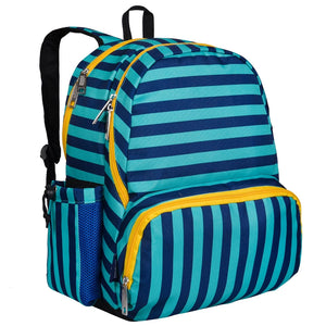 Kid's 17" Backpack - Blue Stripes