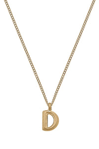 Canvas Coco Gold Initial Necklace - "D"