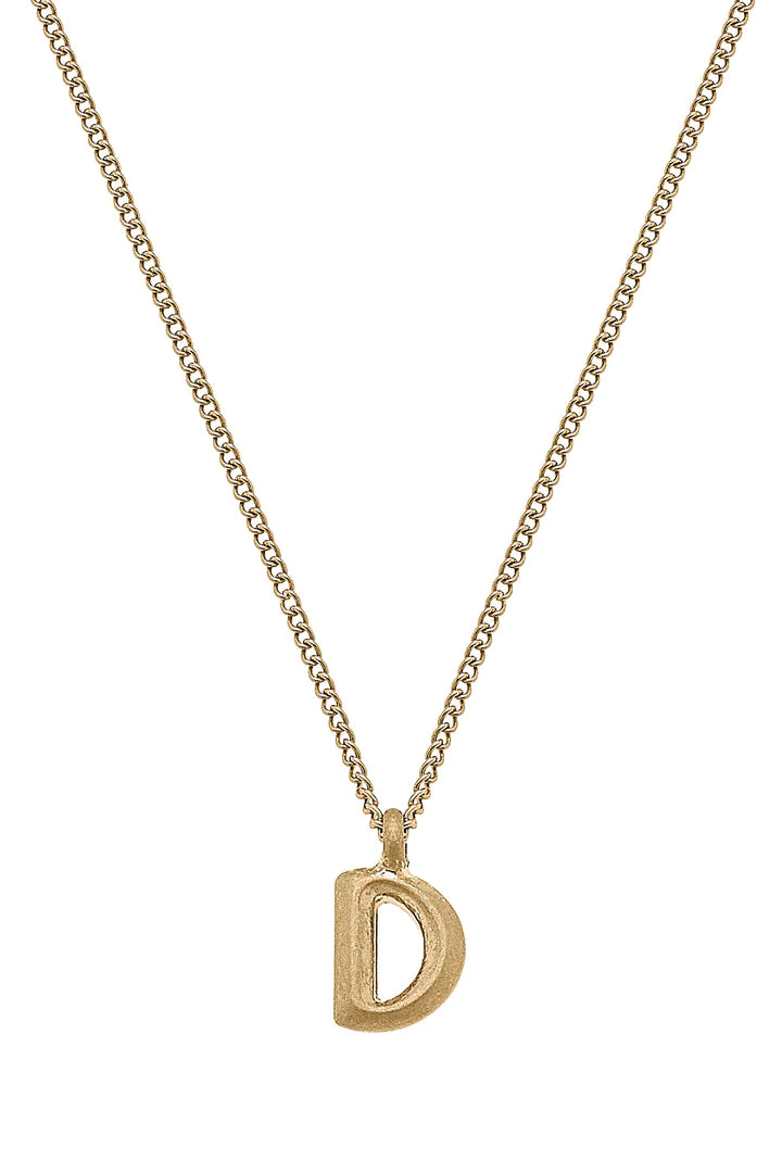 Canvas Coco Gold Initial Necklace - 